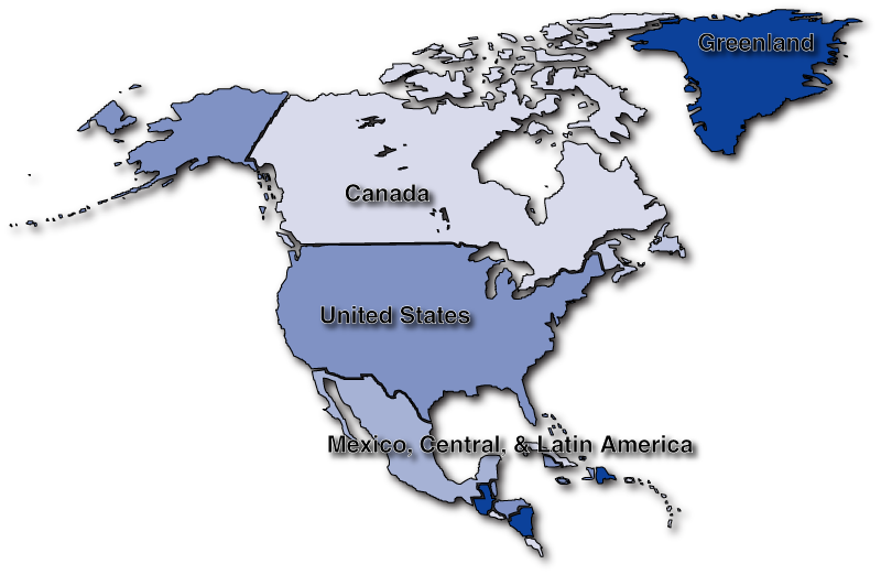 Map of North America