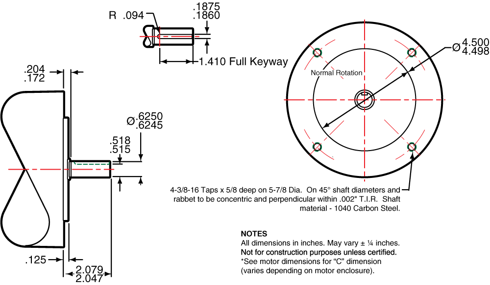 C3 Motor Dimensions